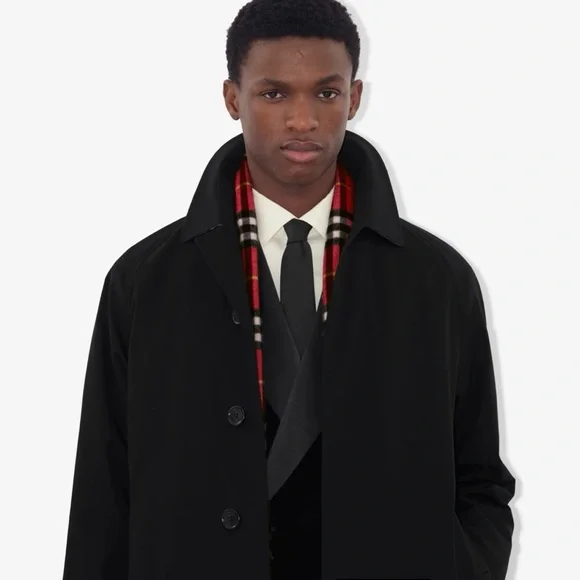 Burberry London Single Breasted Belted 100% Wool Car Trench Coat Size 40R - Picture 3 of 15